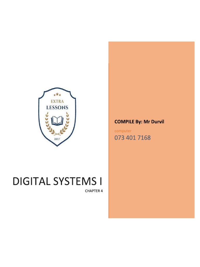 Digital Systems 1-Chapter 4 Questions | PDF