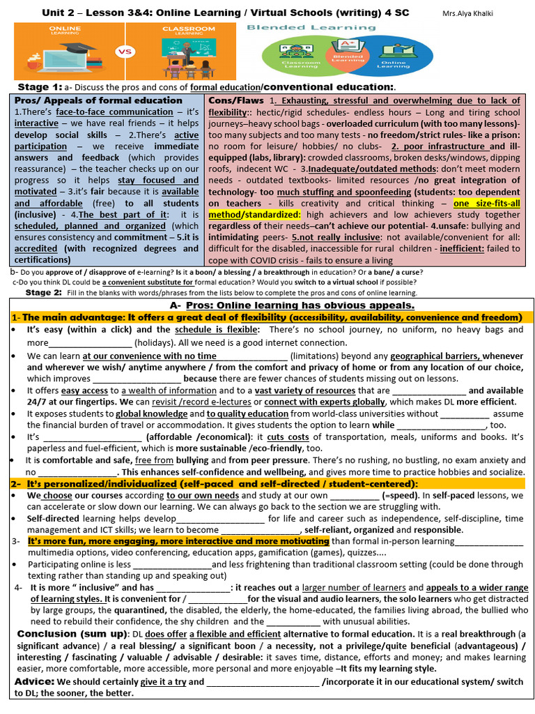 Unit 2 Lesson 34 2026 SC | PDF | Educational Technology | Learning