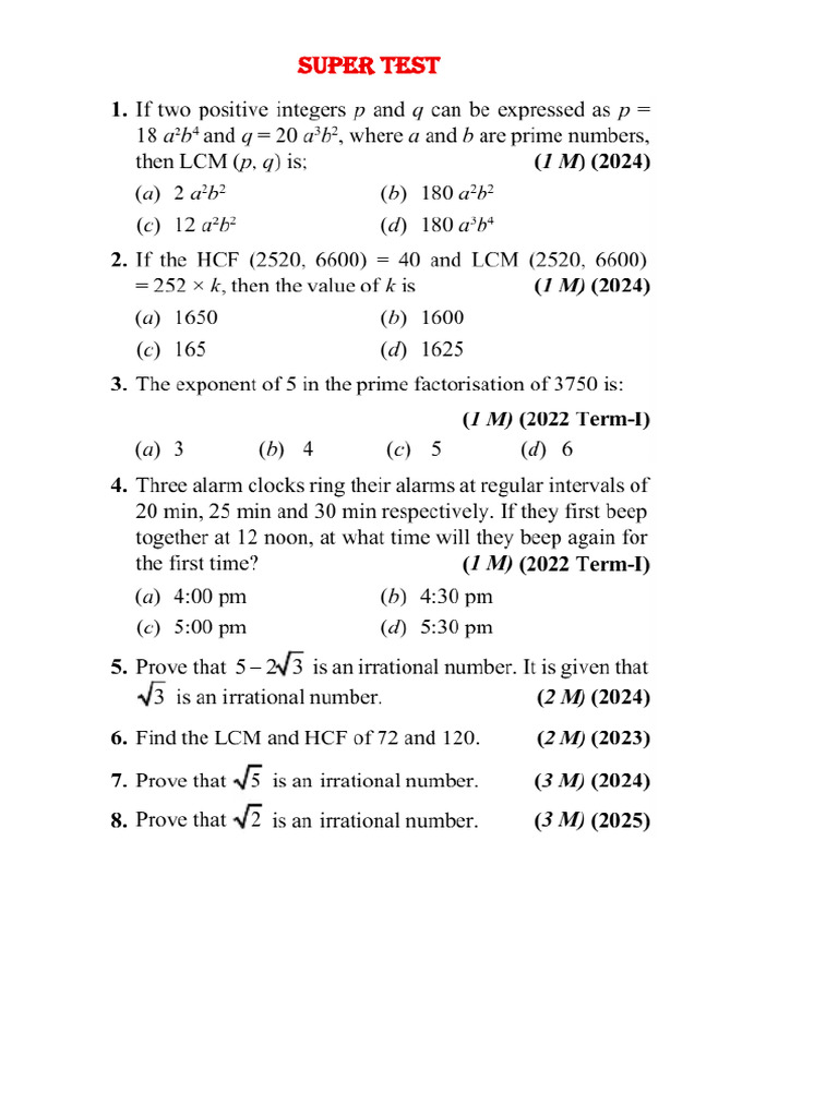 Super Test | PDF