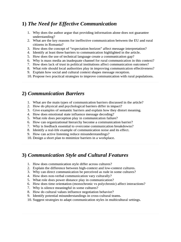 Questions For Case Study | PDF | Communication | Negotiation