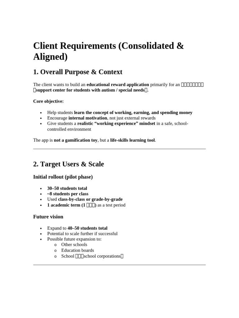 Client Requirements | PDF | Computing