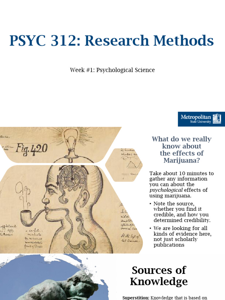 PSYC 312 2026S Week #1 Slides | PDF | Scientific Method | Knowledge