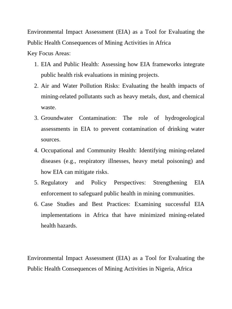 Mining Activity in Nigeria | PDF | Environmental Impact Assessment | Mining