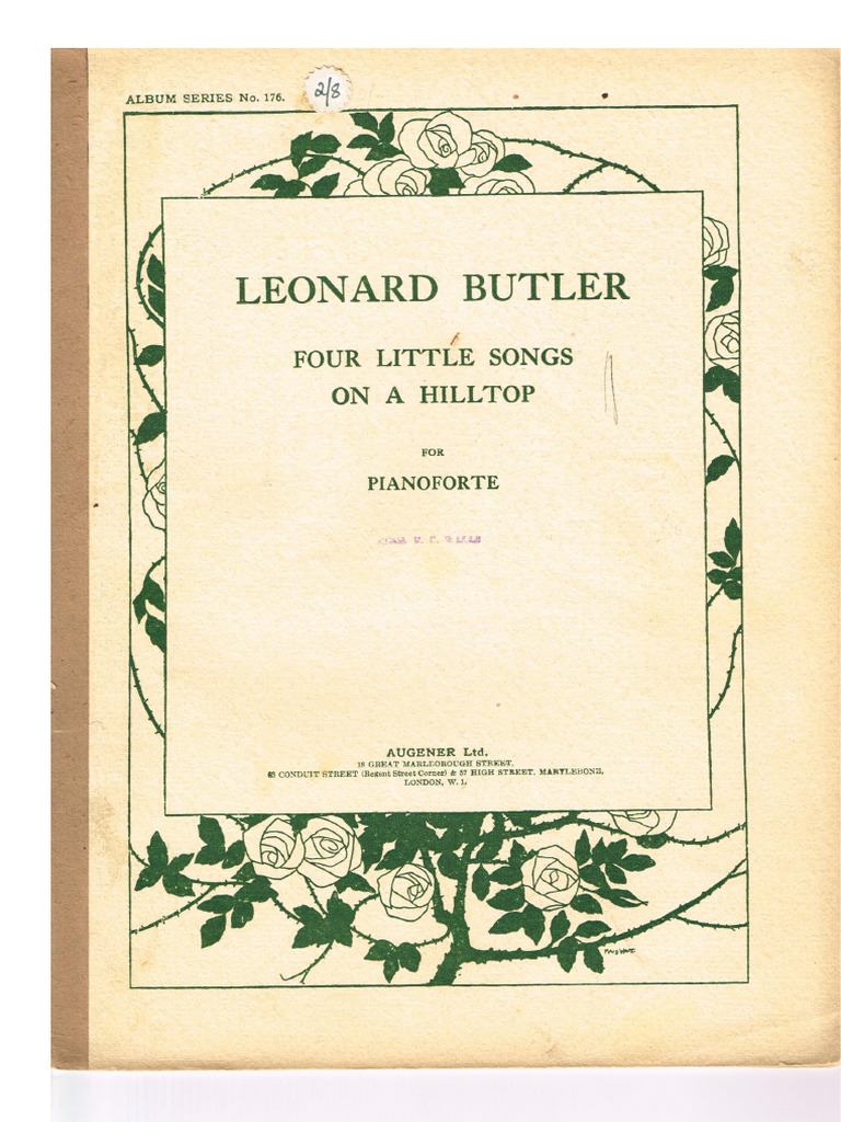 Partitura Completa - Four Little Songs on a Hilltop (Butler, Leonard) | PDF