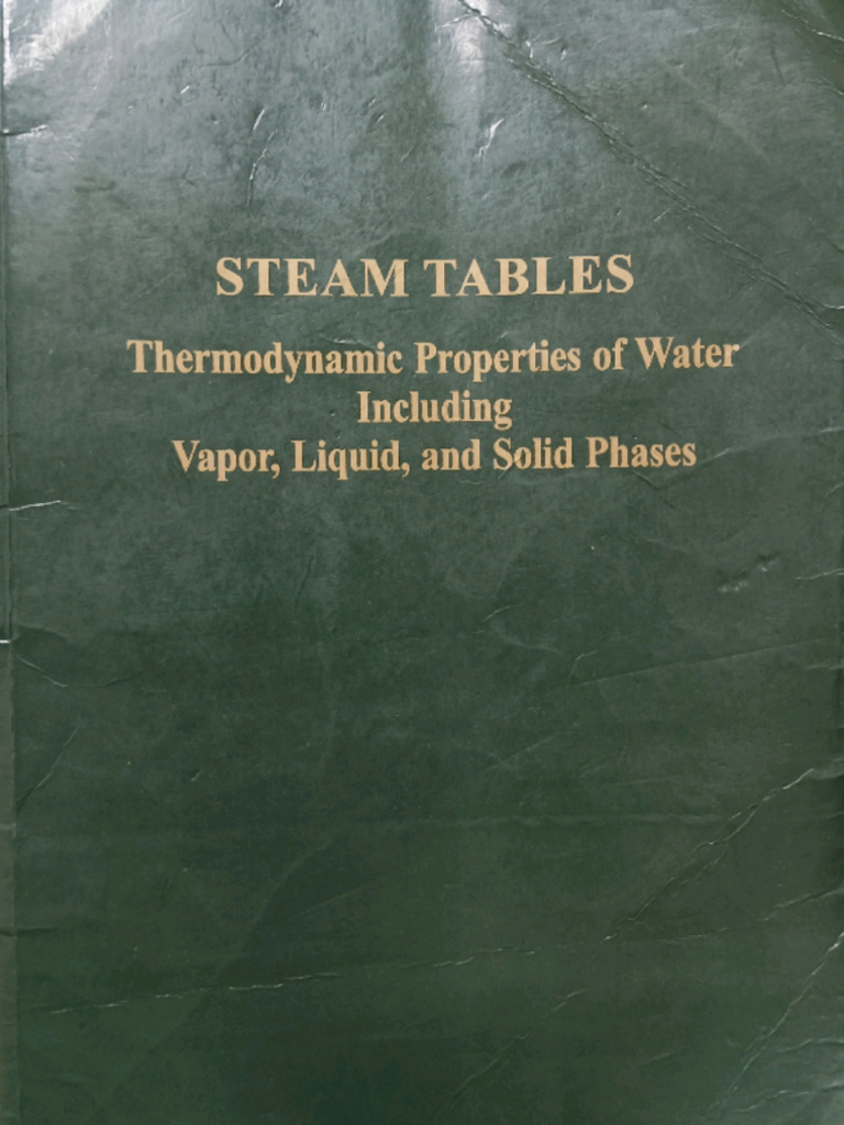 Steam Table 1 | PDF