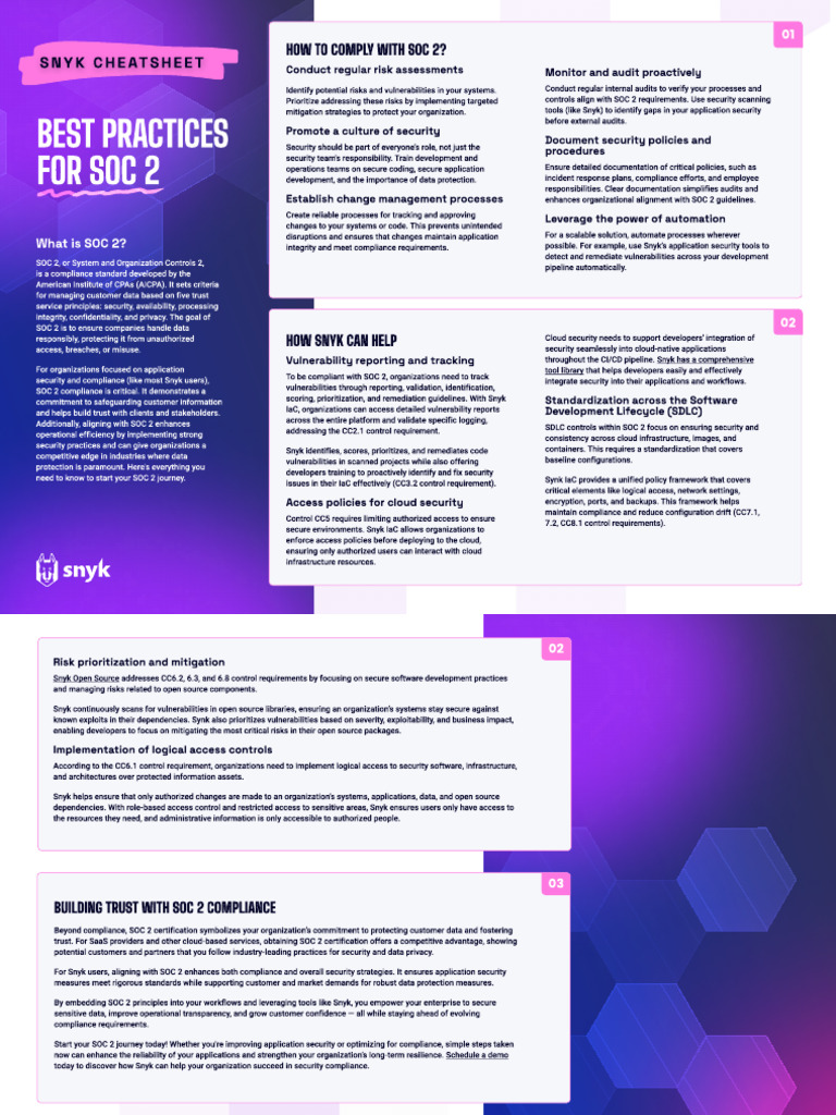 Cheatsheet Best Practices For Soc2 | PDF | Computer Security | Security