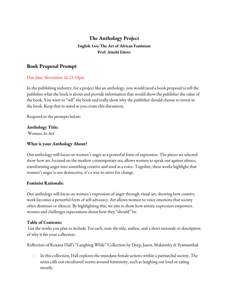 Book Proposal Prompt | PDF | Anger | Paintings