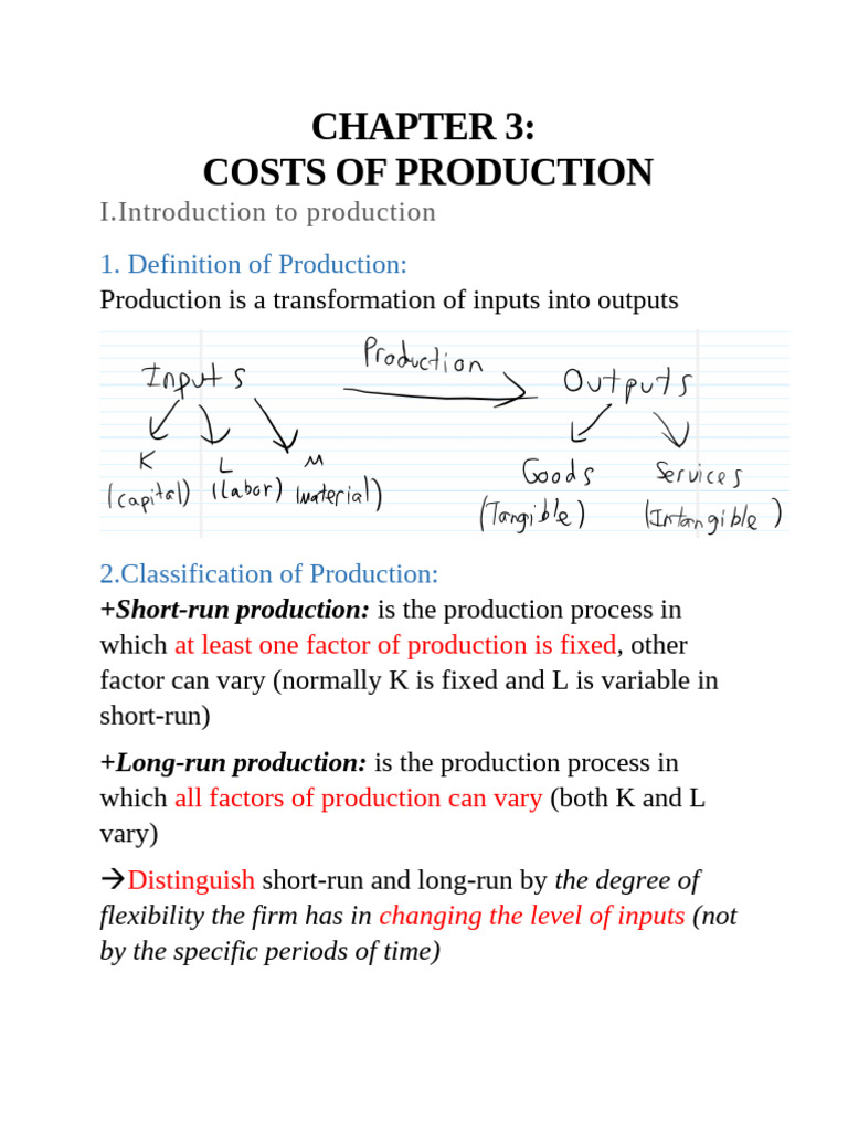 Lesson 4 - Cost of Production | PDF | Average Cost | Long Run And Short Run