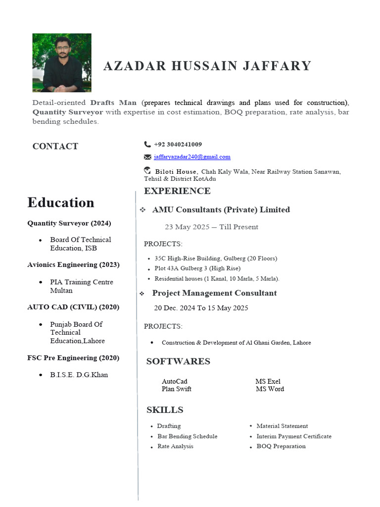 Azadar Jaffary CV | PDF