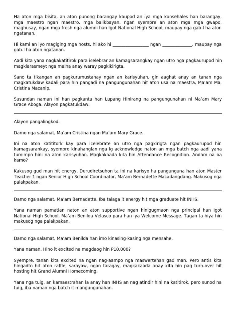 Alumni Script | PDF