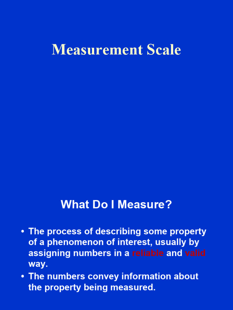 04. Topic 04 BRM - Measurement Scale | PDF | Level Of Measurement