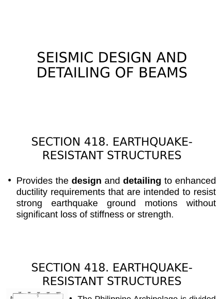 Seismic Design and Detailing of Beam | PDF | Beam (Structure) | Applied ...
