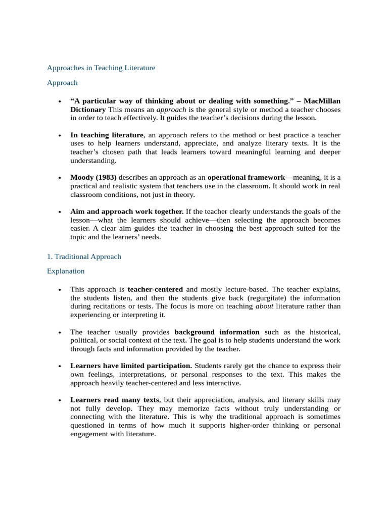 Approach | PDF | Learning | Teachers