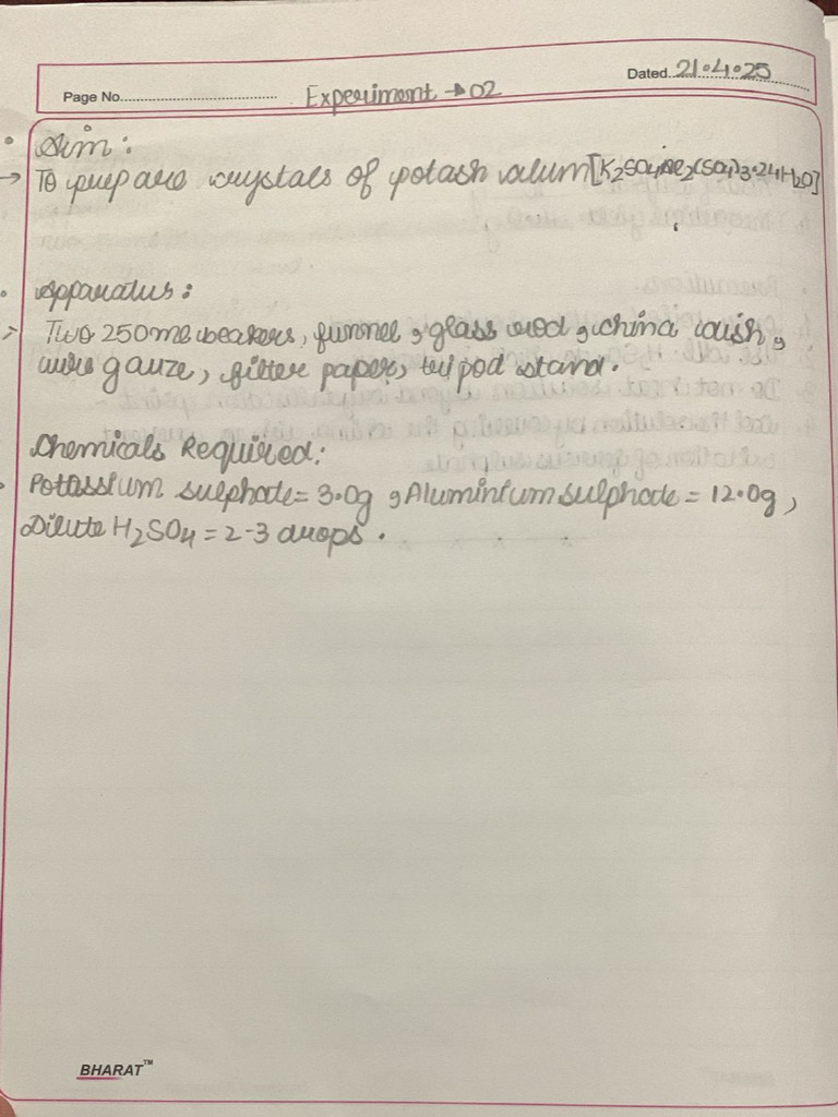 Chemistry Experiment 02 | PDF