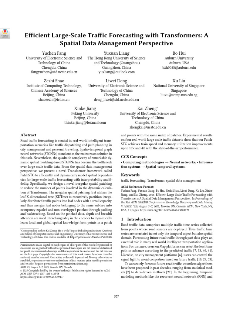 方雨晨 Traffic | PDF | Time Series | Forecasting