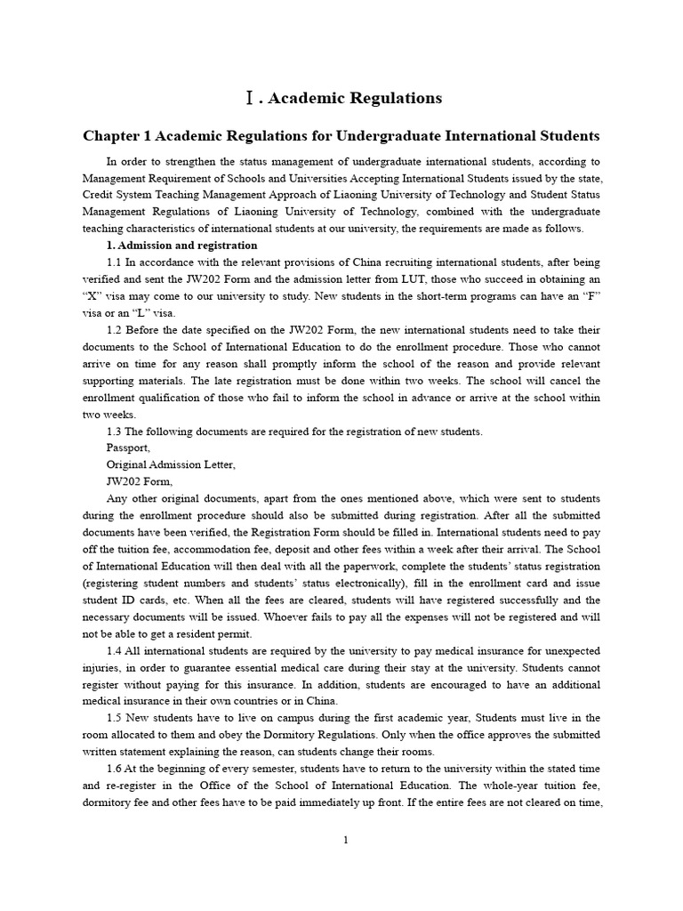 1 - Rules and Regulations | PDF | Academic Degree | Bachelor's Degree