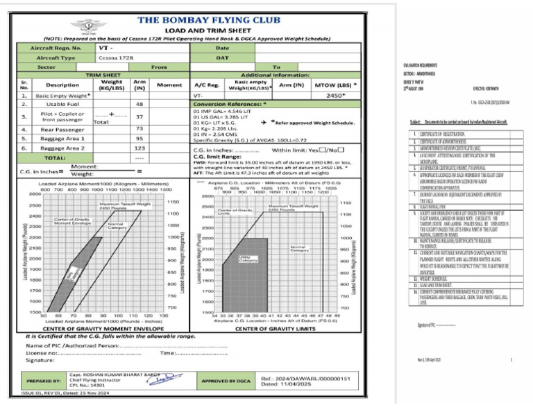 C-172R Load and Trim | PDF