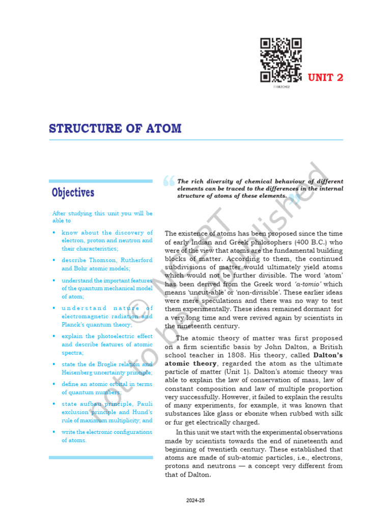 ch 2 | PDF | Atoms | Atomic Nucleus