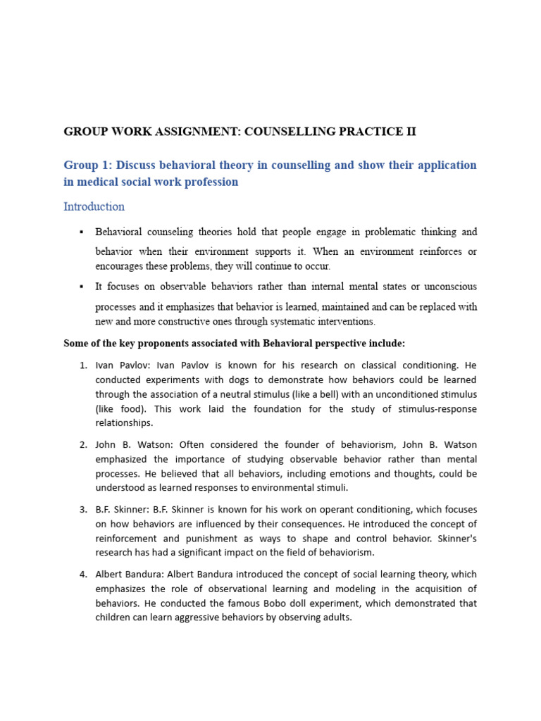 Combined Group Work Assignment SPT Dec 2025 | PDF | Behaviorism ...