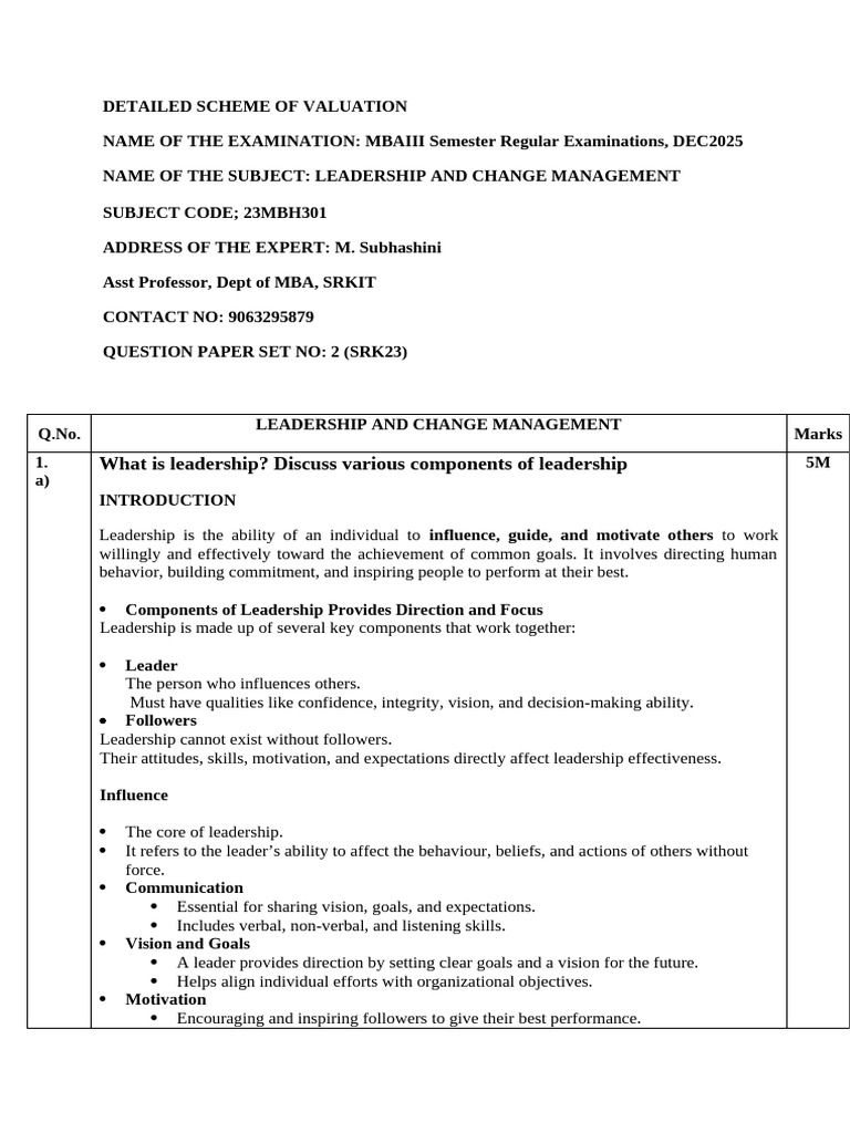 Lcm Scheme Final Print | PDF | Leadership | Motivational