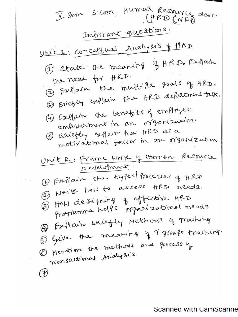 HRD Imp Questions | PDF