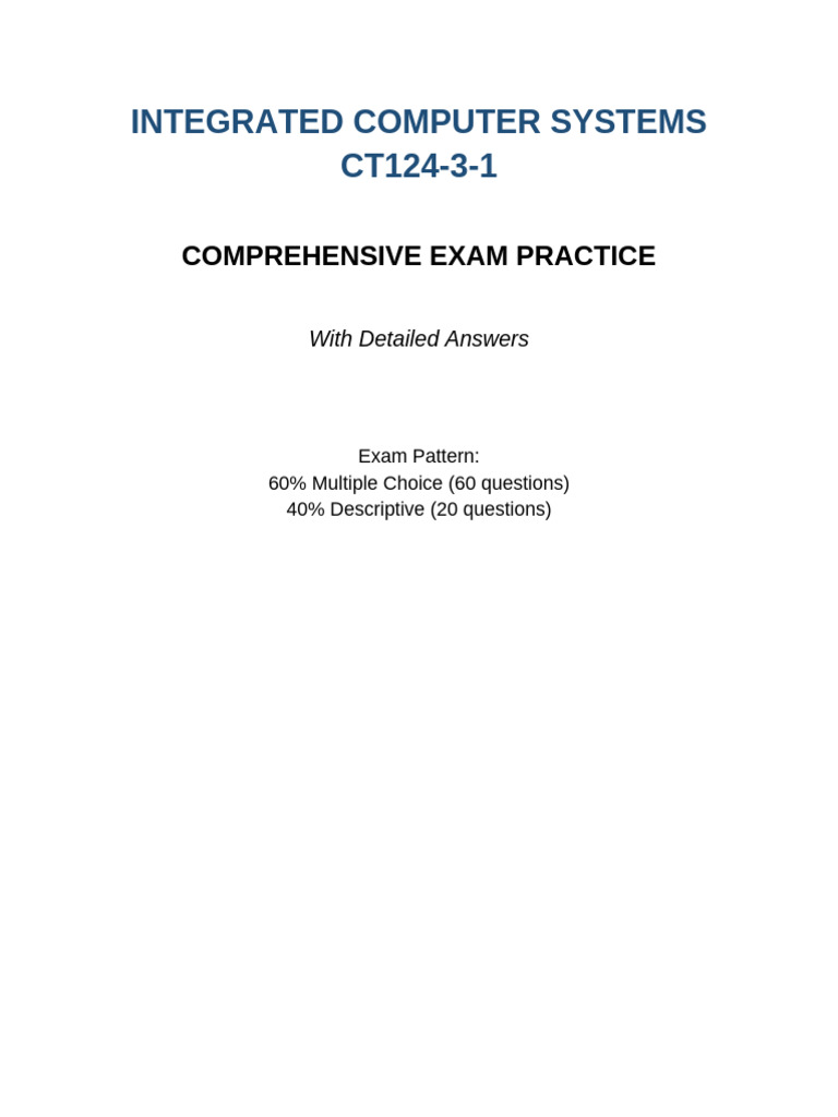 ICS Exam Practice Complete | PDF | Process (Computing) | Central ...