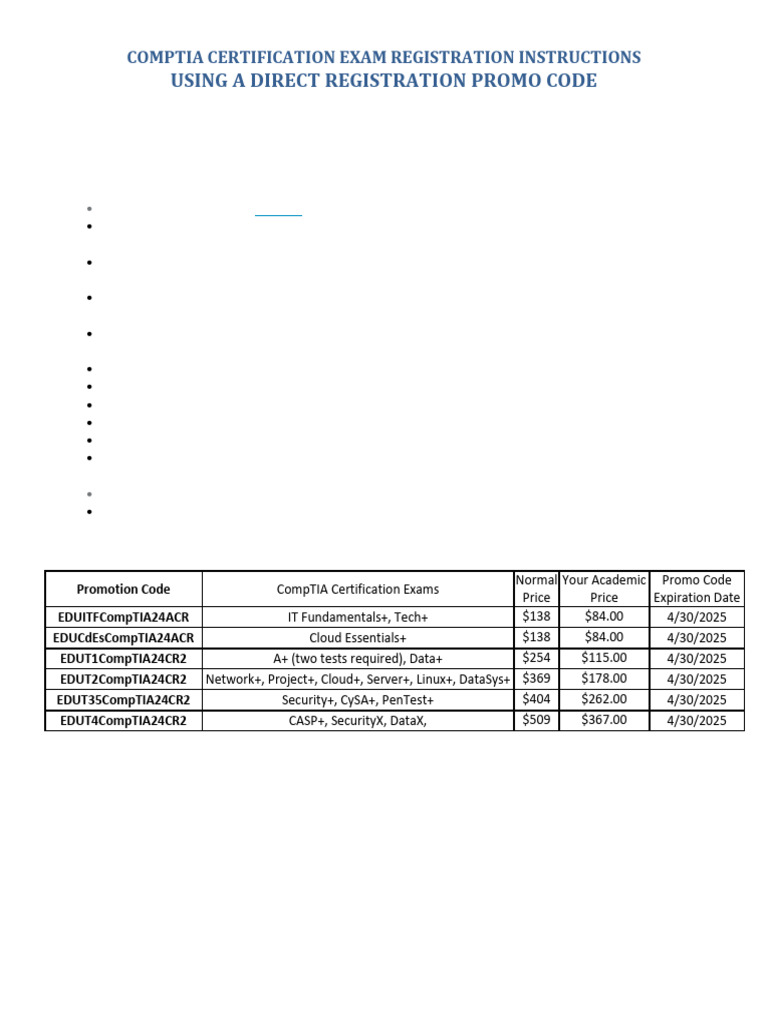 CompTIA Discount | PDF