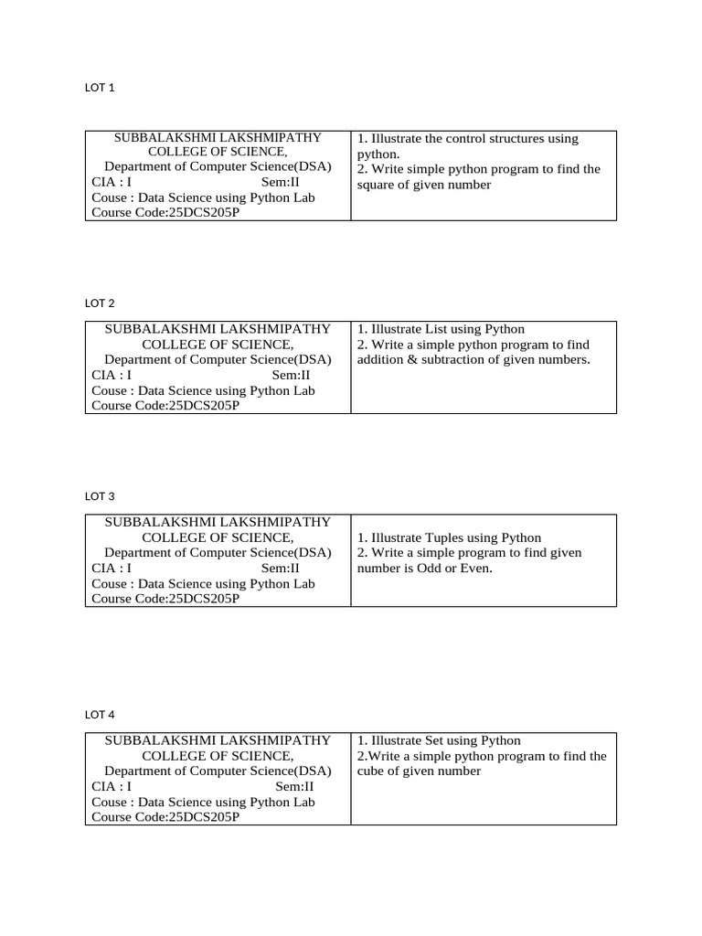 Lot Based DSP Lab | PDF