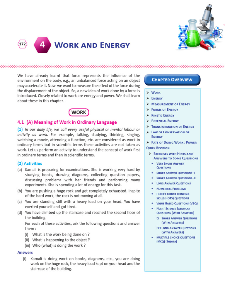 Work and Energy Notes | PDF | Force | Potential Energy