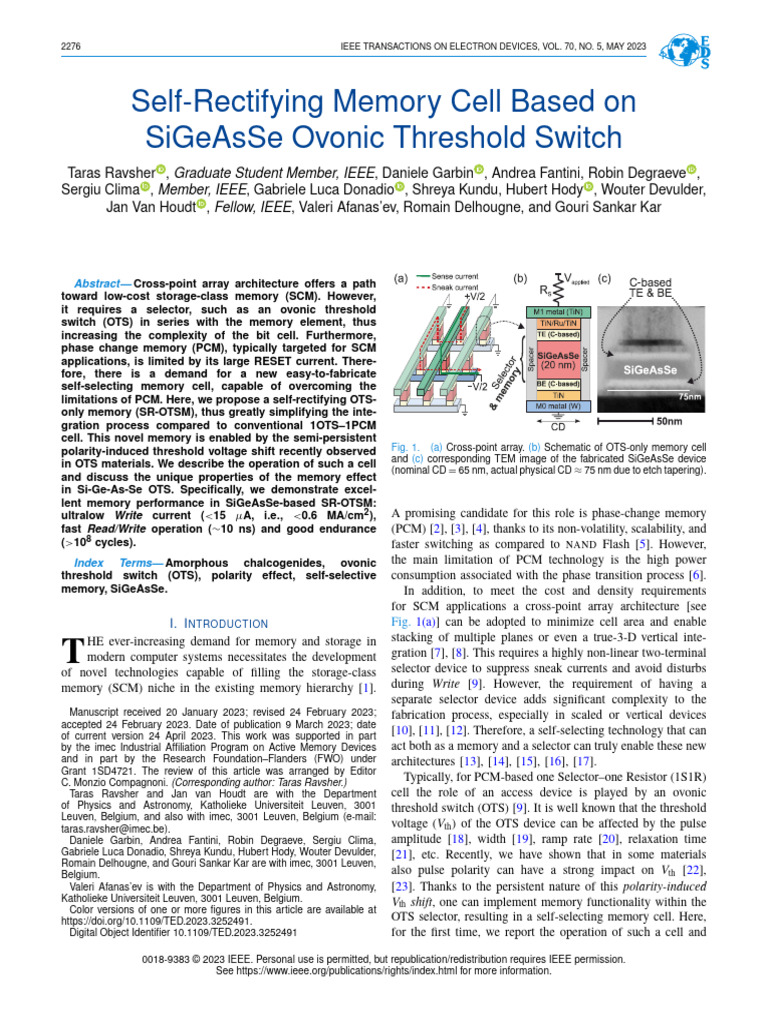 Ravsher Et Al. - 2023 - Self-Rectifying Memory Cell Based On SiGeAsSe ...