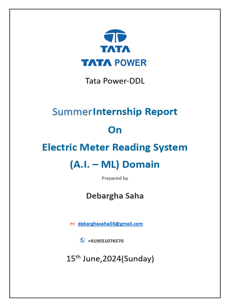 Internship Report (1) (1) | PDF | Machine Learning