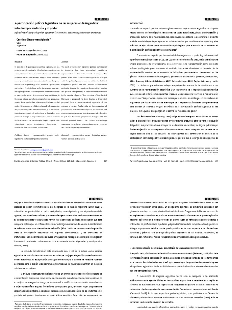 U5- Glasserman | PDF | Institución | Interseccionalidad