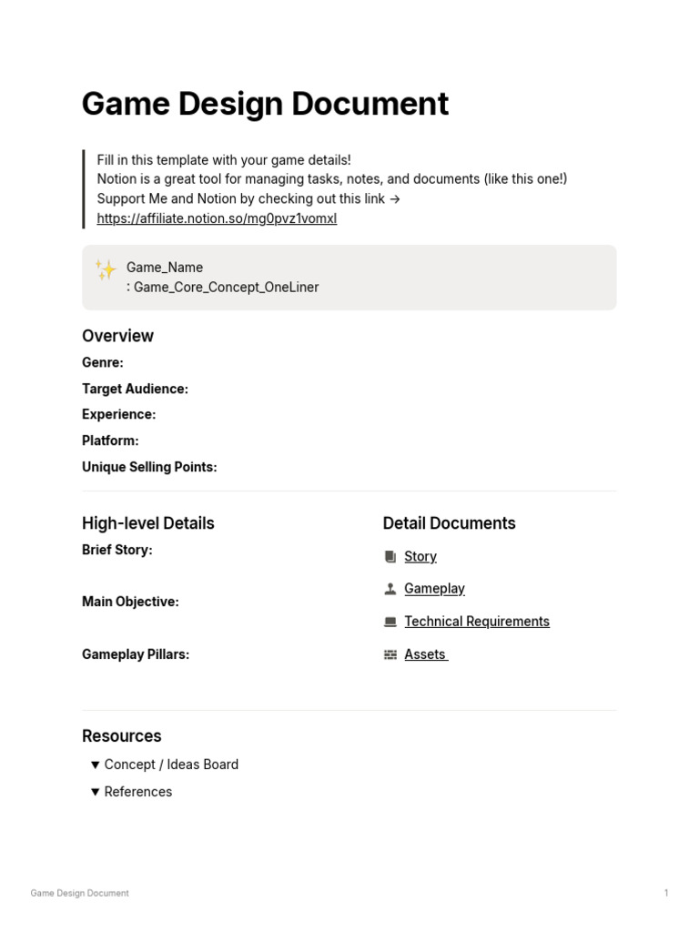 Game Design Document | PDF