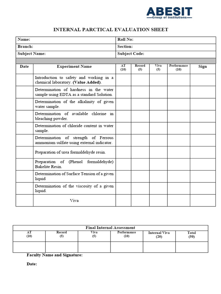 Lab Assessment Format Updated | PDF