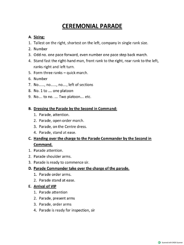 Ceremonial Parade Command | PDF