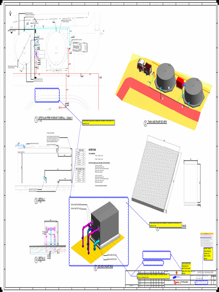 Rfi - Gnbe SCT FFP Lay 750 - B - Fire Tank & Pump Details | PDF | Pump ...