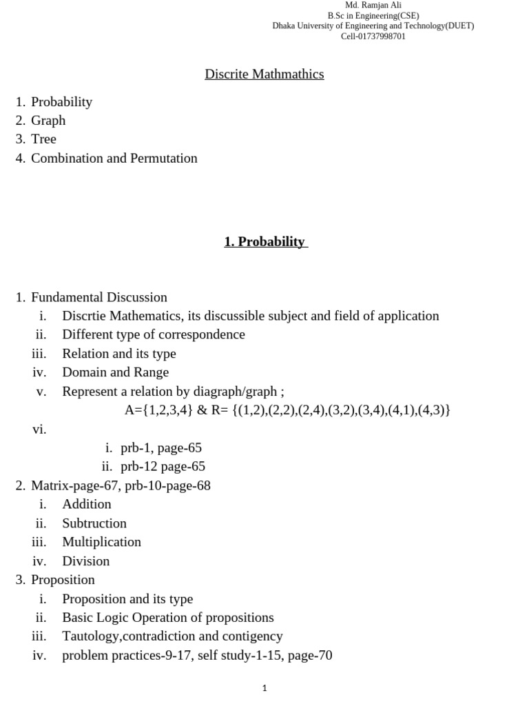 Discrite Math | PDF