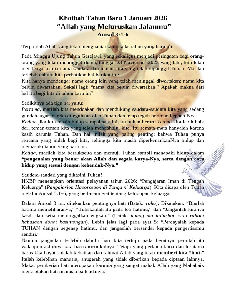 Jamita Taon Baru 1 Januari 2026 Bah Indonesia | PDF