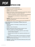 Bennett University B.Tech CSE Syllabus 2025 | PDF