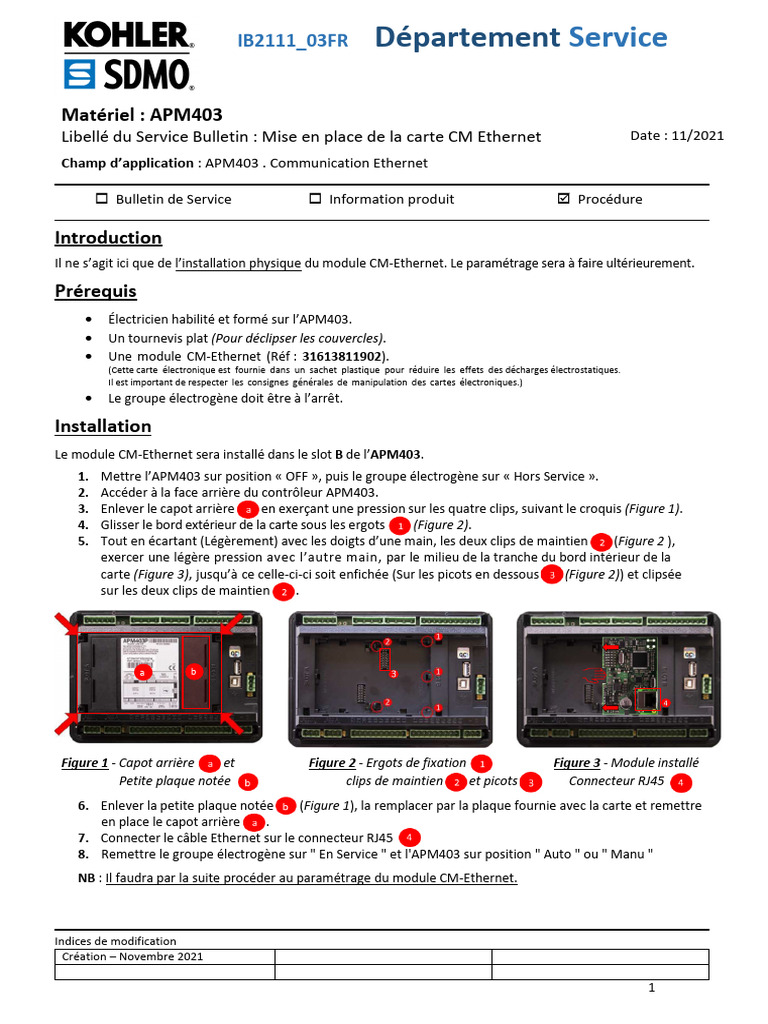 Matériel: APM403: IB2111 - 03FR | PDF