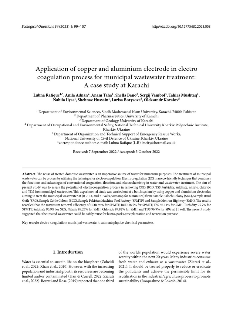 10-EQ34-1-Rafique Et Al PP 99-107 | PDF | Electrochemistry | Anode