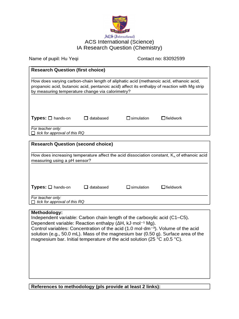 IA RQ Template 2025 | PDF | Acid | Personal Protective Equipment