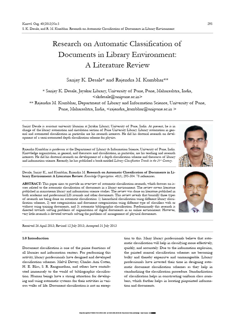Research On Automatic Classification of Documents in Library ...