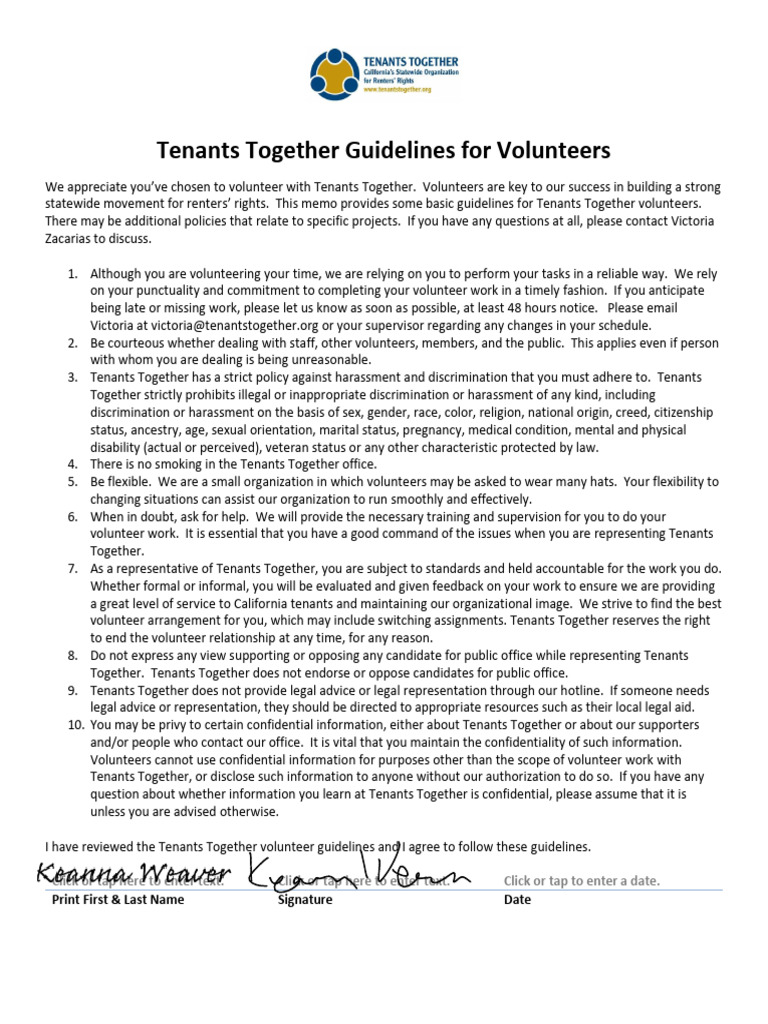 Guidelines For Volunteers | PDF | Harassment | Discrimination