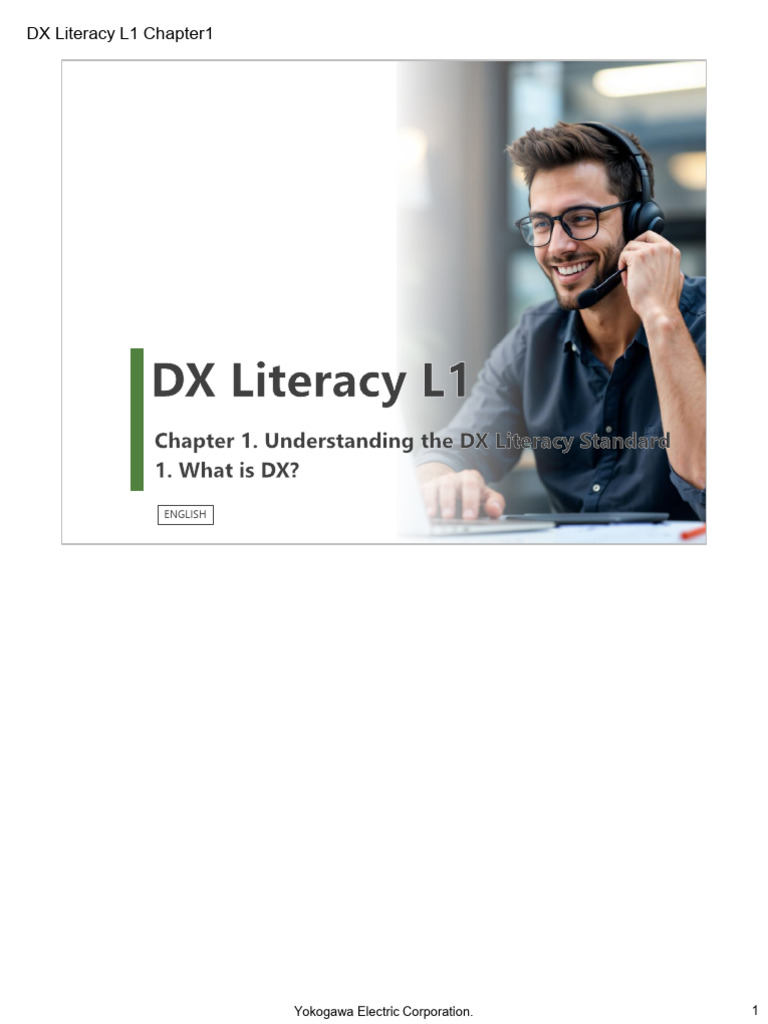 DX Literacy L1 1 - en | PDF | Literacy | Mindset