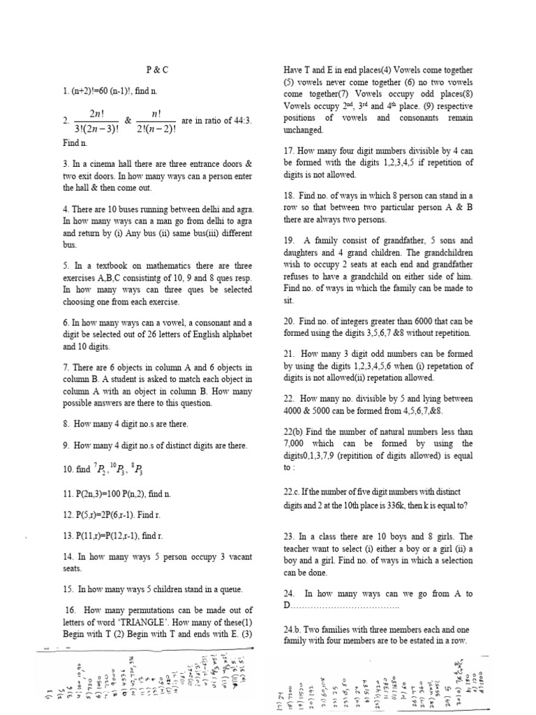 P & C | PDF | Line (Geometry) | Triangle