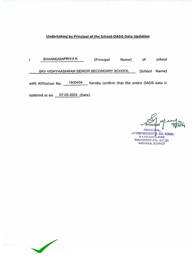 PRINCIPAL UNDERTAKING - Signed | PDF