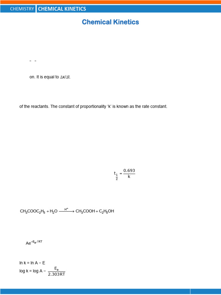 Chemical Kinetics | PDF | Reaction Rate | Chemical Kinetics