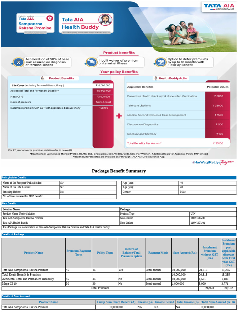 Quotation Q17653653963020 | PDF | Insurance | Life Insurance