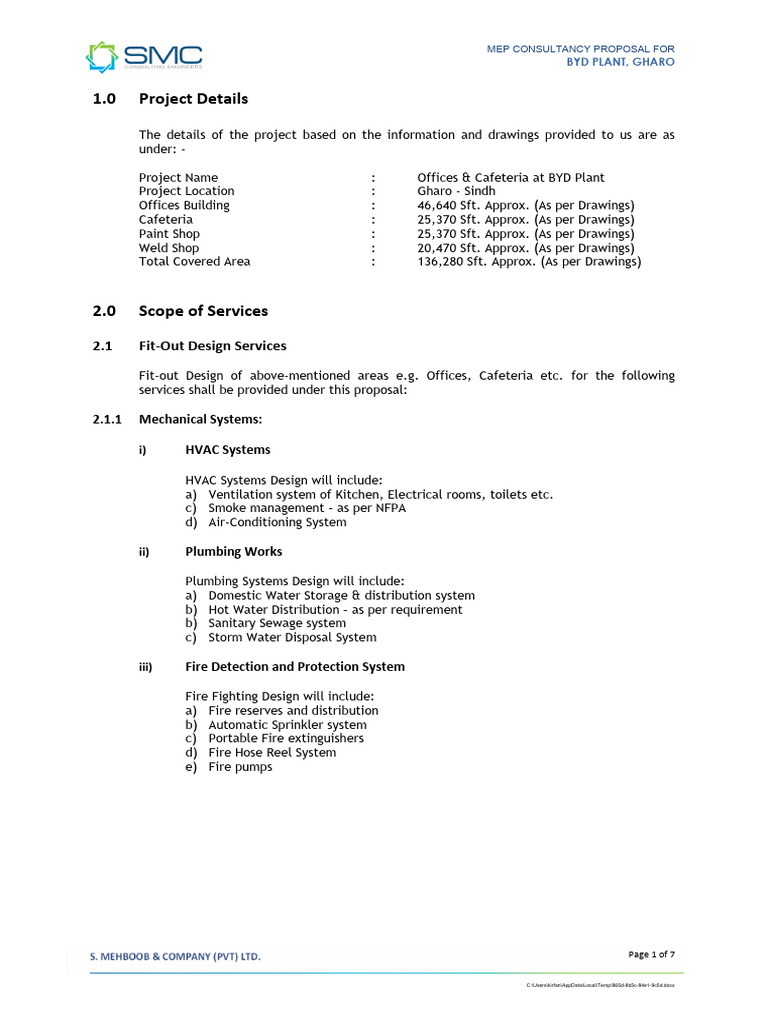 2601 - Scope of Works - 190126 | PDF | Specification (Technical Standard)